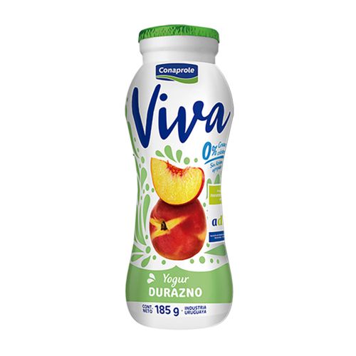 Yogur Conaprole Viva Durazno Botella 185Cc .