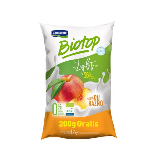 Yogur Conaprole Biotop Durazno Light 1.2Lt .