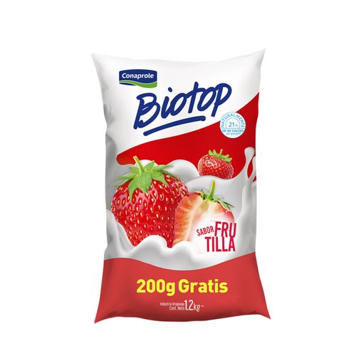 Yogur Conaprole Biotop Frutilla 1.2Lt .