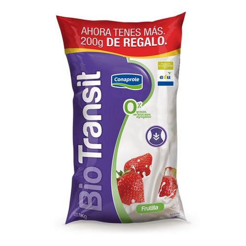 Yogur Conaprole Light Vital+Bio Transit Frutilla 1.2Lt .
