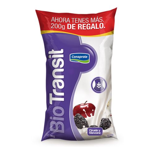 Yogur Conaprole Vital+Biot Transit Ciruela-Manzana 1.2Lt .
