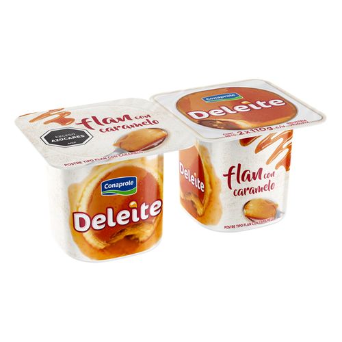 Flan Conaprole Deleite Flan C/Caramelo . 110Gr X2Un