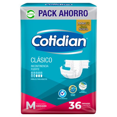 Pañal Adulto Cotidian Clasico M 36Un