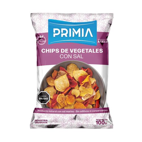 CHIPS DE VEGETALE PRIMIA CON SAL FLOWPACK 100GR