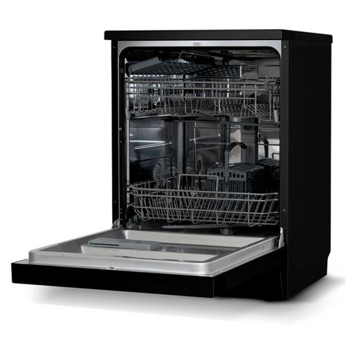 LAVAVAJILLAS MIDEA WQP12-5201CB NEGRO ACERO 12 CUBIERTOS