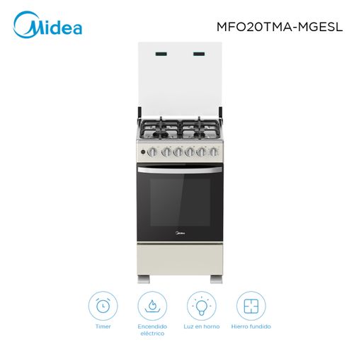 COCINA MIDEA MFO20TMAMGES A GAS ACERO 20"/55 CM