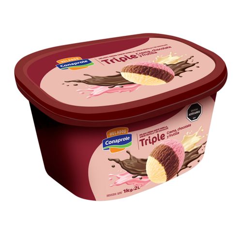 Helado Conaprole Regular Crema Chocolate Y Frutilla 2Lt