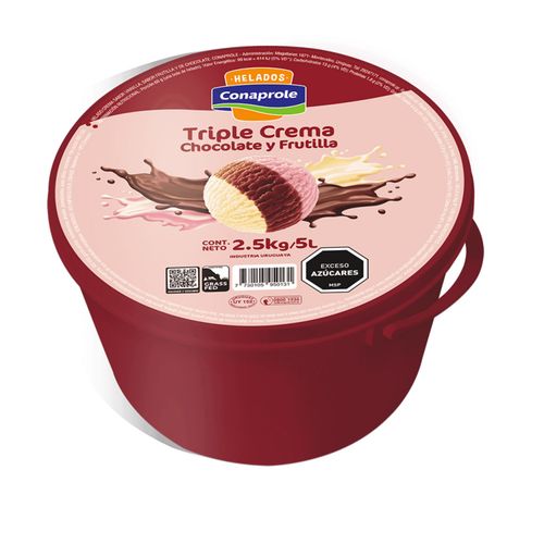 HELADO CONAPROLE VAINILLA/FRUTILLA/CHOCOLATE 5LT