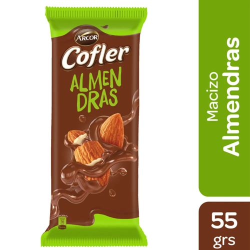 CHOCOLATE COFLER LECHE ALMENDRAS 55GR