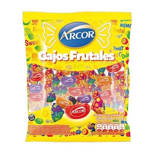 CARAMELO ARCOR GAJOS FRUTALES ACIDOS 485GR