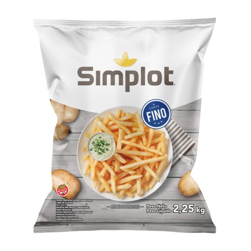 Papas Simplot Congeladas Corte Fino 2,25Kg