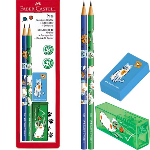 LAPIZ FABER VERDE Y AZUL 2LAPIZ+1SACAPUNTA+1GOMA