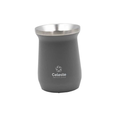 MATE CELESTE MT002-11 GRIS ACERO INOX 235ML DOBLE PARED