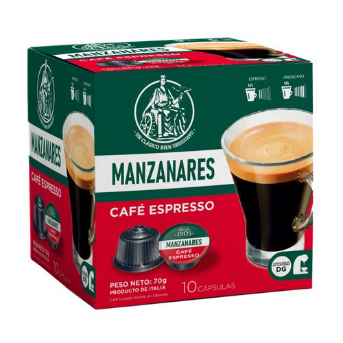 CAPSULAS MANZANARES CAFE ESPRESSO X10UN 70GR