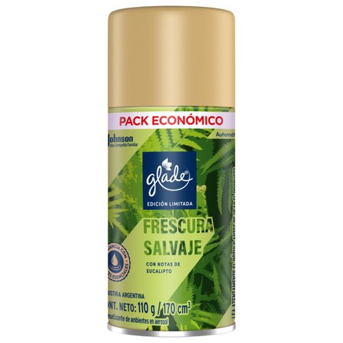 AROMATIZANTE GLADE AEROSOL FRESCURA SALVAJE ECONOMICO 170CC