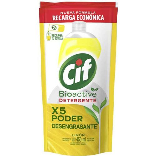 Limpiador Cif Active Gel Limon Doy Pack 450Ml