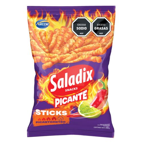 SNACKS SALADIX STICKS PICANTE 80GR
