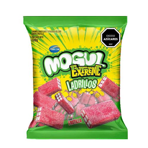 GOMITAS MOGUL LADRILLOS EXTREME FRUTILLA 500GR