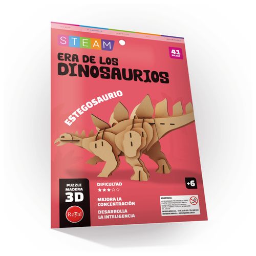 PUZZLE ROYAL DINO MADERA 41PCS 3D