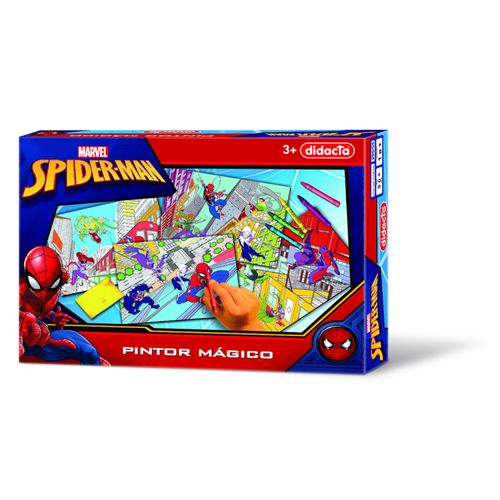 PINTOR DIDACTA 290/05 SPIDERMAN MAGICO 4LAMINAS+CRAYONES