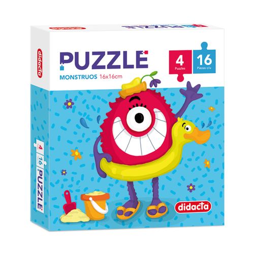 PUZZLE DIDACTA MONSTRUOS 4X16PIEZAS