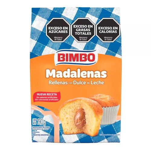 Magdalenas Bimbo Rellenas Dulce De Leche 180Gr