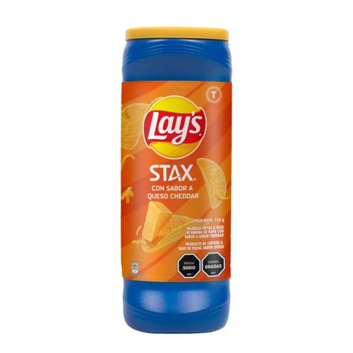 Papas Fritas Lays Stax Cheddar 155.9Gr Casa