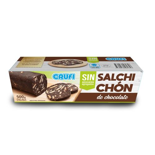 POSTRE CRUFI SALCHICHÓN CHOCOLATE SIN AZUCAR 500GR