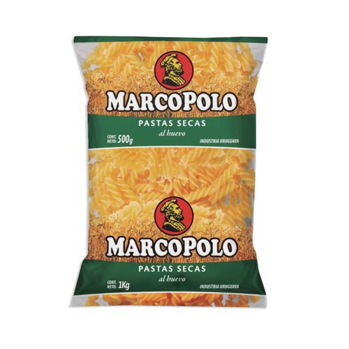 Fideos Marcopolo Al Huevo Tirabuzon 1Kg
