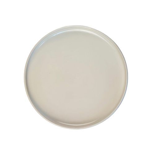 PLATO CELESTE 24MA005-1 LLANO BLANCO LABRADO CERAMICA 26CM