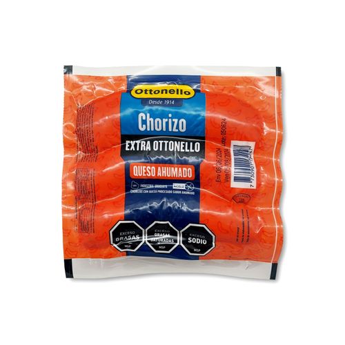 CHORIZO OTTONELLO EXTRA C/QUESO AHUMADO X 3UN 380GR UN