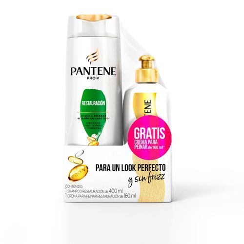 Shampoo Pantene Restauracion 400Ml +Crema De Peinar 160Ml