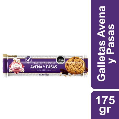 GALLETA NUTRABIEN AVENA PASAS 175GR