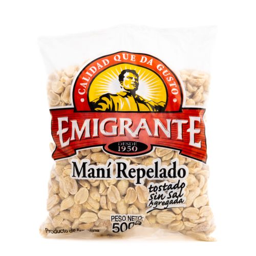 Mani Emigrante Tostado Sin Sal 500 g