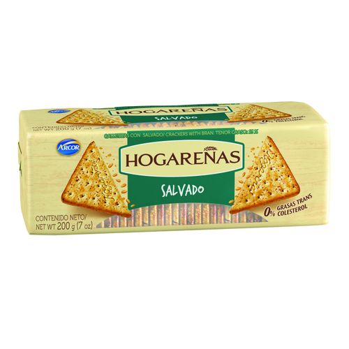 Galleta Arcor Hogareñas Salvado 200Gr .
