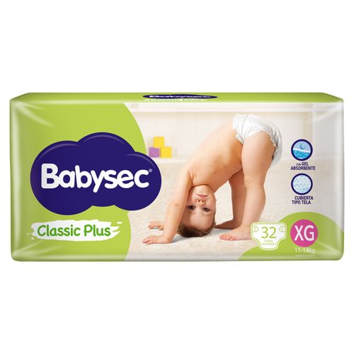 Pañal Babysec Classic Plus Xg X32