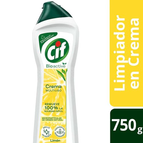 Limpiador Cif Crema Limon Botella 750Gr Multiuso