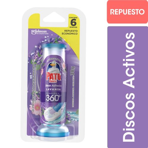 DISCO ADHESIVO PATO TOILET ENCANTO LAVANDA 36ML REPUESTO
