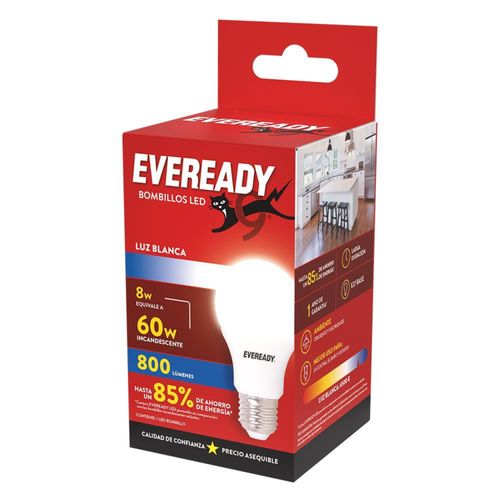 LAMPARA EVEREADY E303958500 LED 8W FRIA