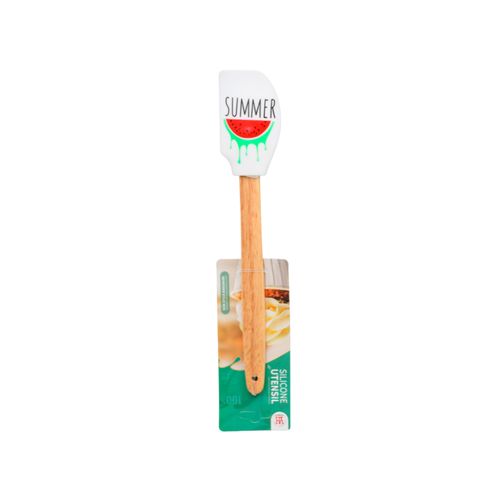 ESPATULA YH-227-1 DE SILICONA CON MANGO DE MADERA