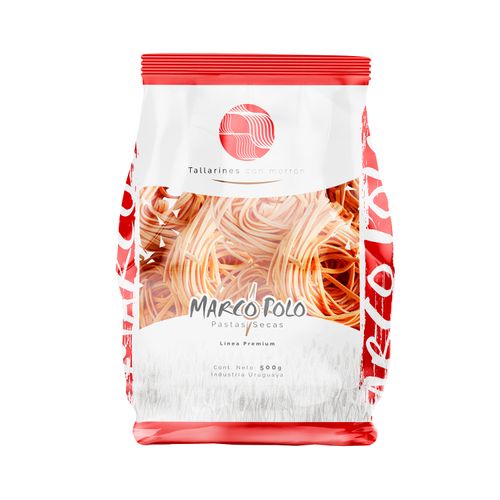 Fideos Marcopolo Premium Morron Tallarin 500Gr
