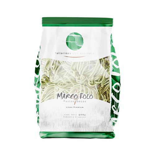 Fideos Marcopolo Premium Espinaca Tallarin 500Gr