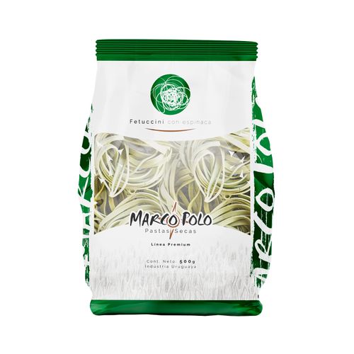 Fideos Marcopolo Premium Espinaca Fettuccini 500Gr
