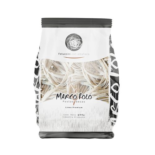 Fideos Marcopolo Premium Albahaca Fettuccini 500Gr