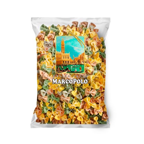 Fideos Marcopolo Premium Multicolor Corbatita 500Gr