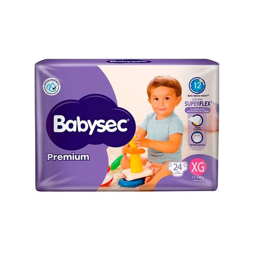 Pañal Babysec Premium Xg Hiper Pack 24Un