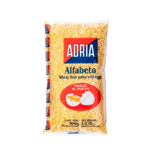 Fideos Adria Letras 500Gr .