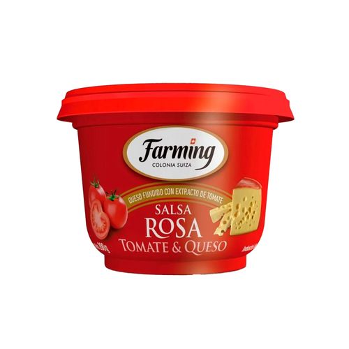 Salsa Farming De Queso Rosa Queso Y Tomata Pote Plastico 230