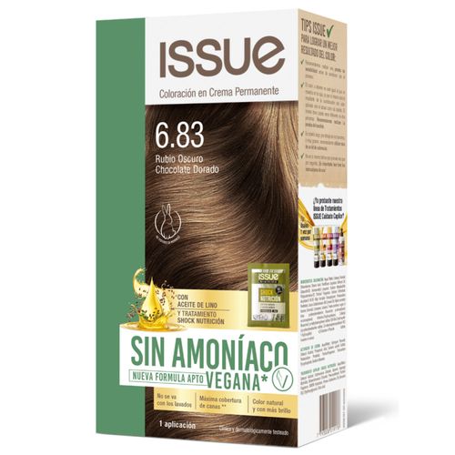 COLORACION ISSUE SIN AMONIACO,VEGANO N*6.83 KIT C10 34GR