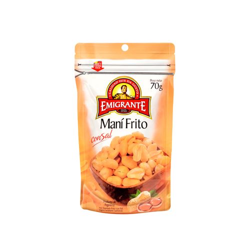Mani Emigrante Repelado Frito Con Sal Doy Pack 100Gr